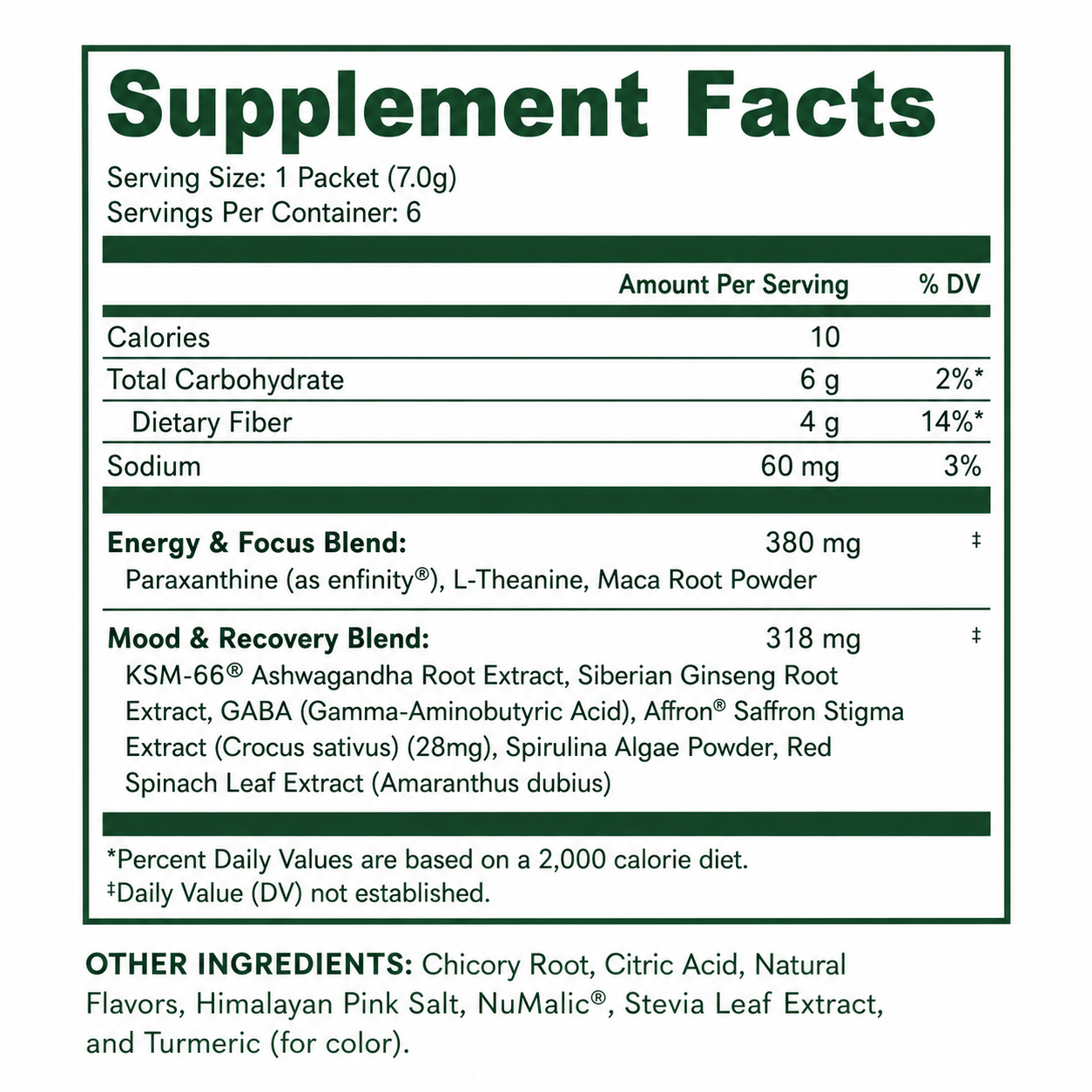 Caffeine Free Energy Powder (6-Packs)